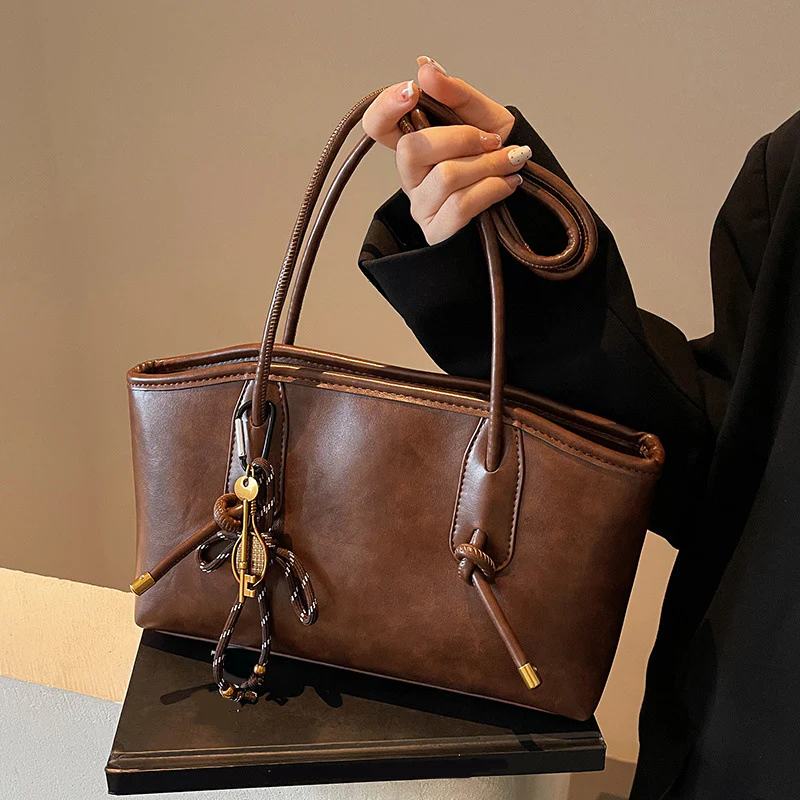 Sac à bandoulière vintage en cuir PU pour femmes