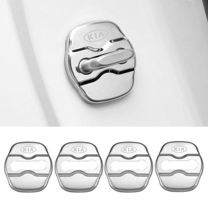 Protections métalliques pour loquets de portière de voiture (4 pièces)