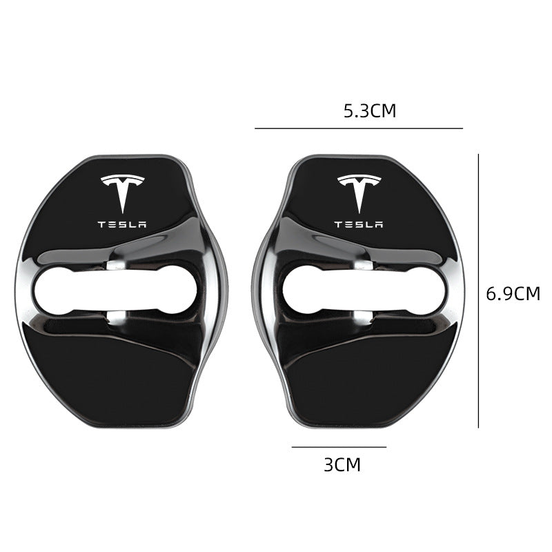 Protections métalliques pour loquets de portière de voiture (4 pièces)