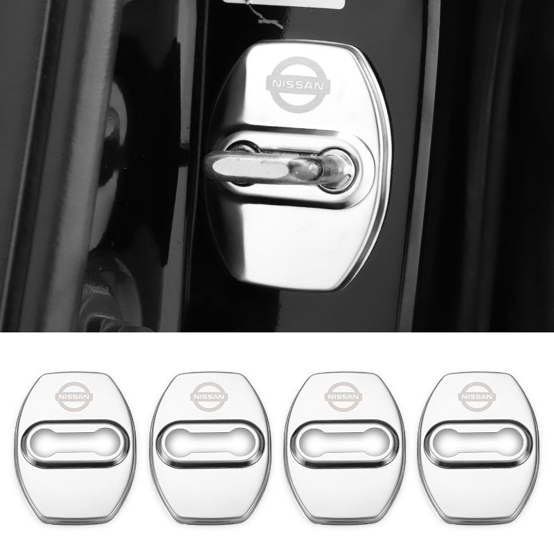 Protections métalliques pour loquets de portière de voiture (4 pièces)