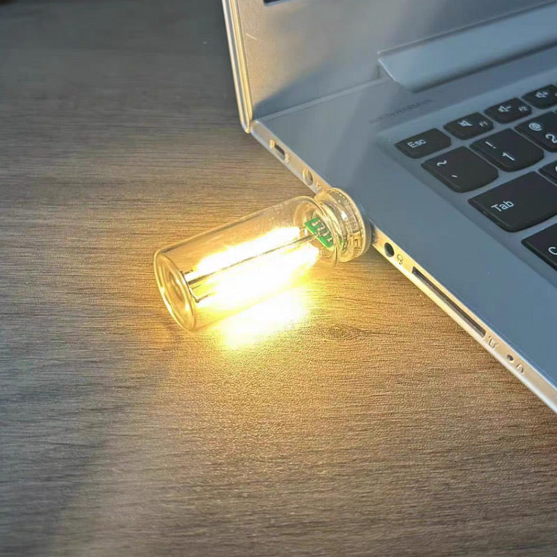 Veilleuse portable en verre à commande tactile et USB