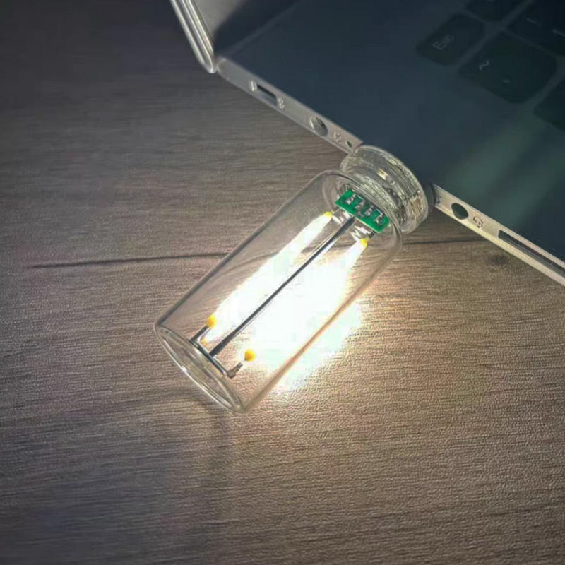 Veilleuse portable en verre à commande tactile et USB