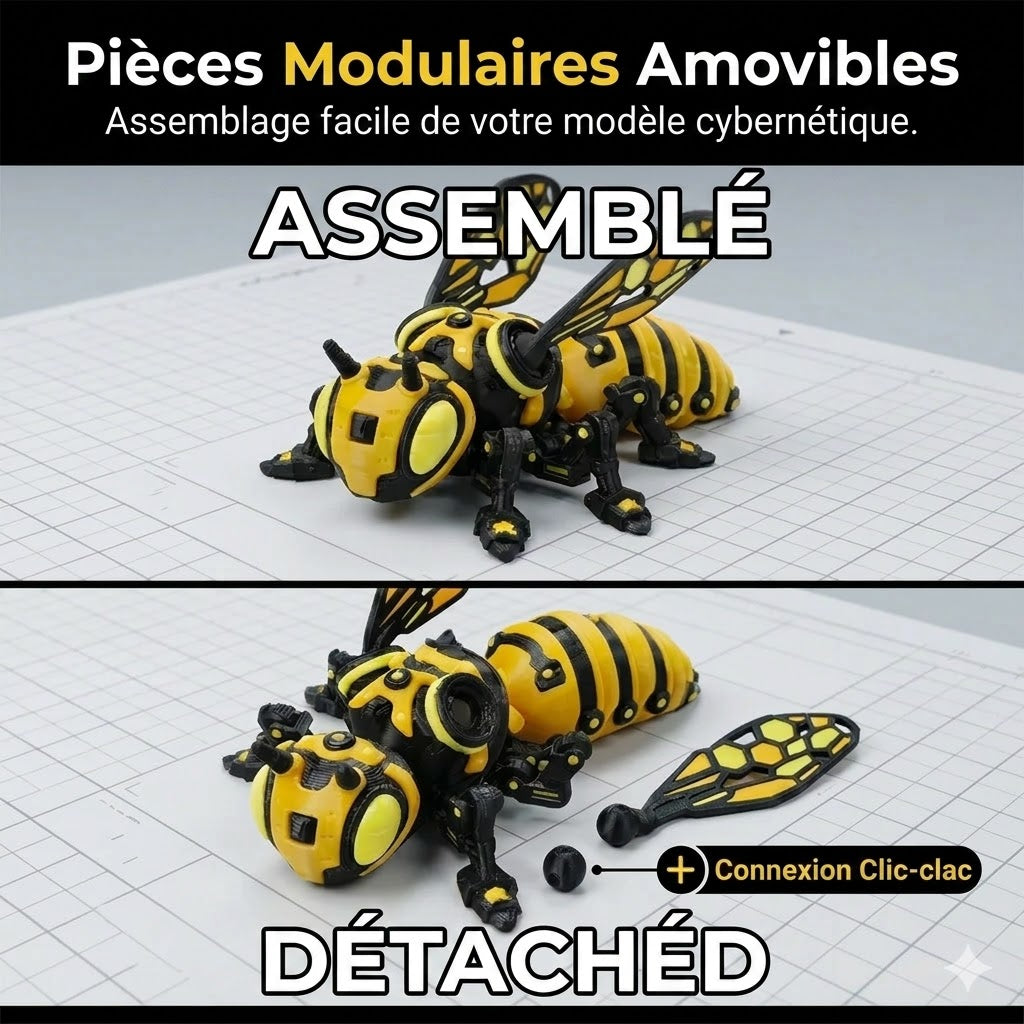 Ce n'est pas un insecte, c'est un monstre mécha ! Articulations amovibles, design futuriste