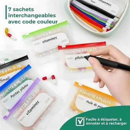 Pochettes étanches pour médicaments avec code couleur