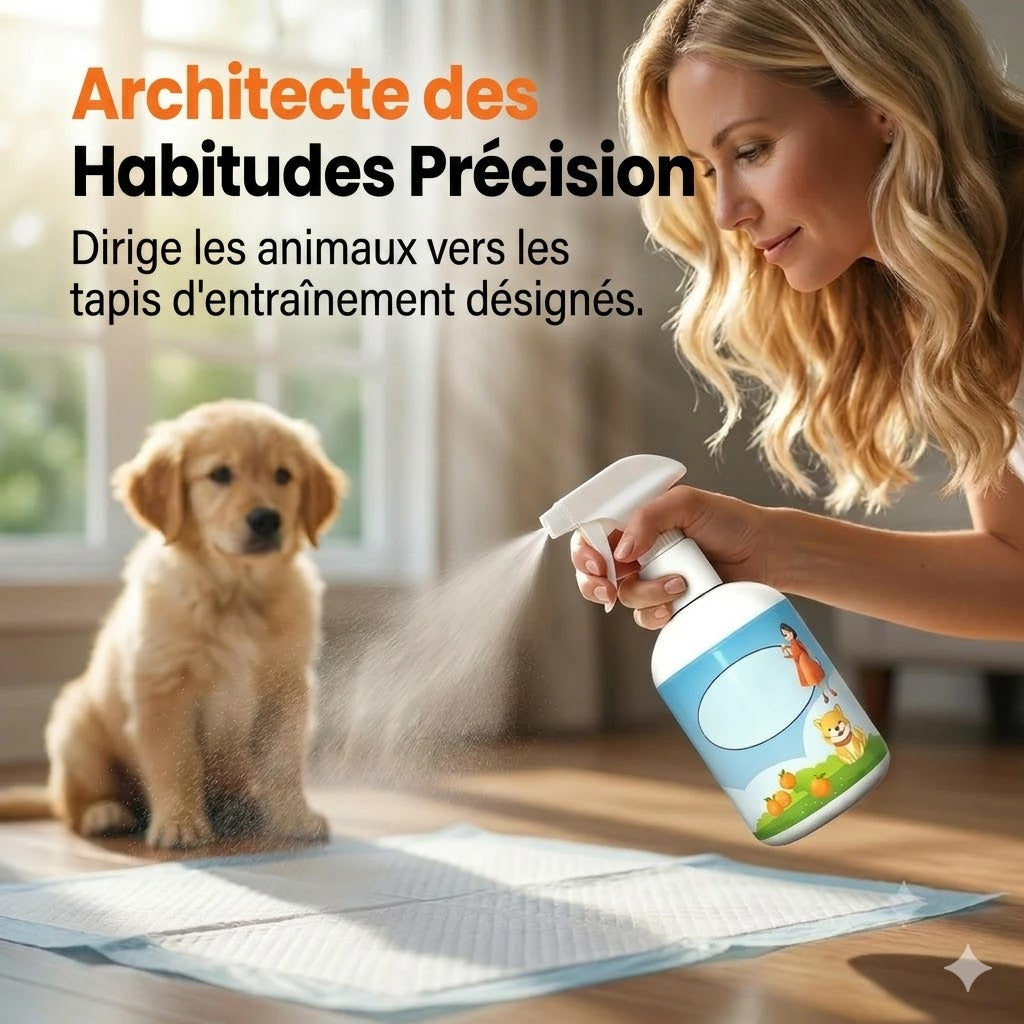 Ce spray attire votre chien ou votre chat au bon endroit