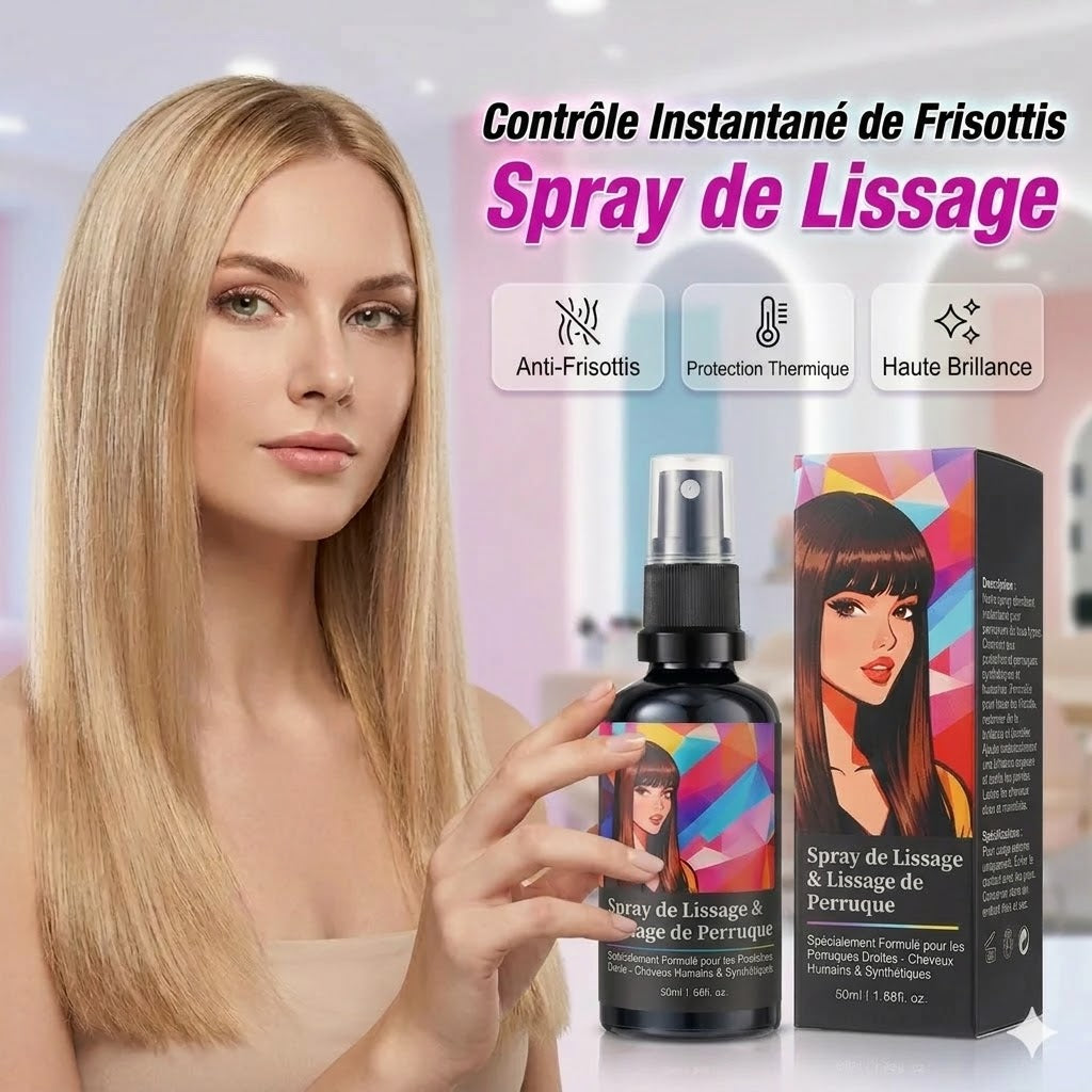 Spray lissant et disciplinant pour perruques