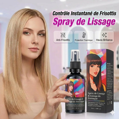 Spray lissant et disciplinant pour perruques