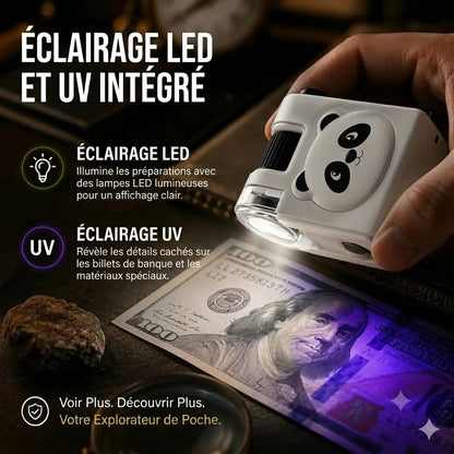 Microscope éducatif portable avec support de téléphone pour enfants