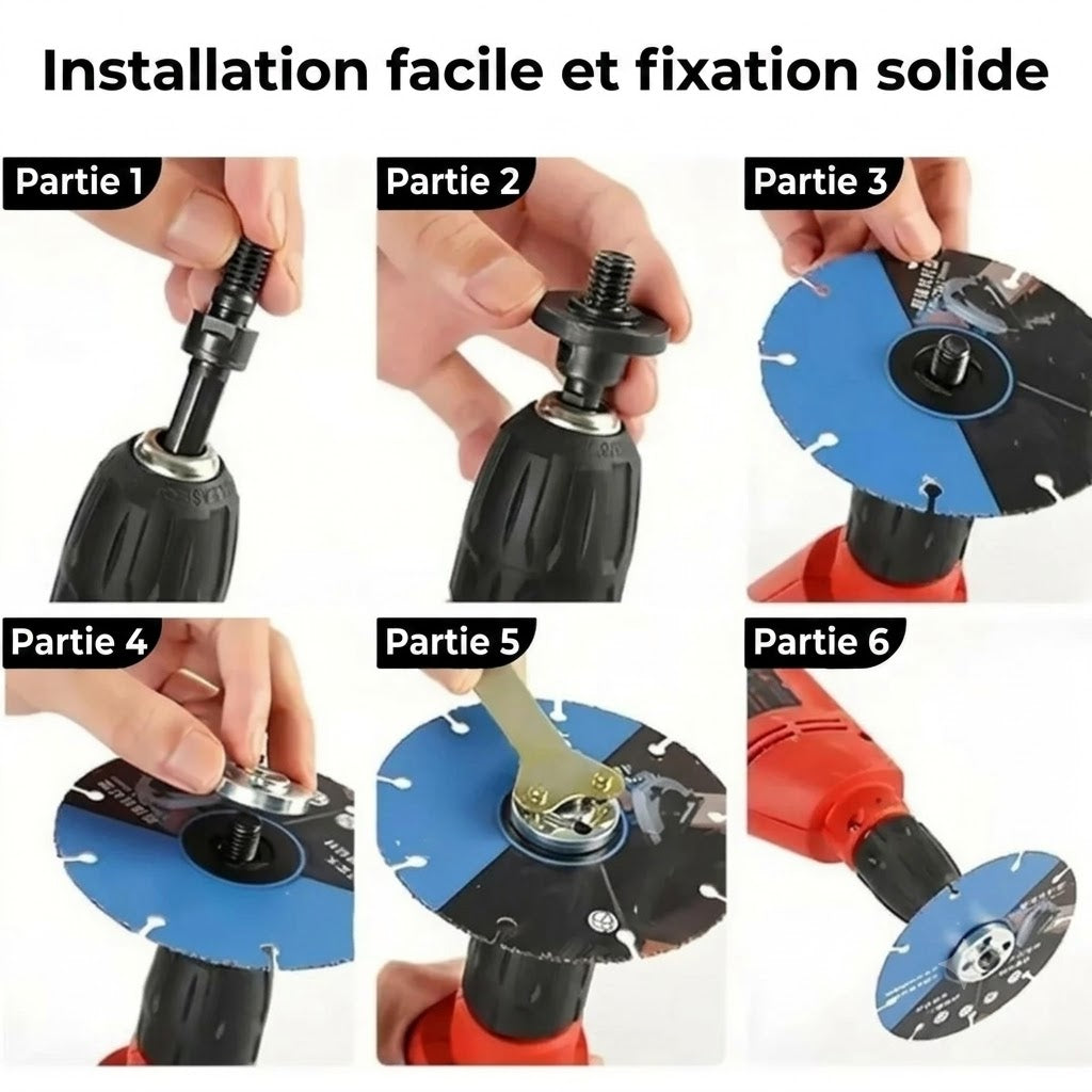 Kit de transformation de perceuse pour le meulage
