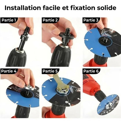 Kit de transformation de perceuse pour le meulage