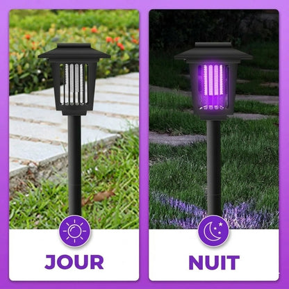 Destructeur d'insectes solaire pour extérieur