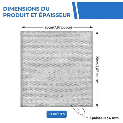 Lot de 10 chiffons abrasifs réutilisables