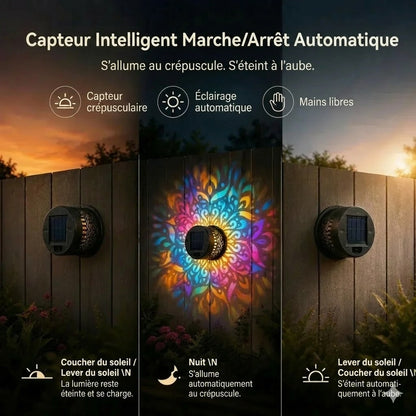 Lampe solaire Mandala – superbe projection & étanche IP65