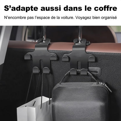Crochets pour appuie-tête de voiture pour sacs lot de 2