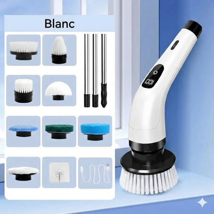 Brosse de nettoyage électrique 9-en-1