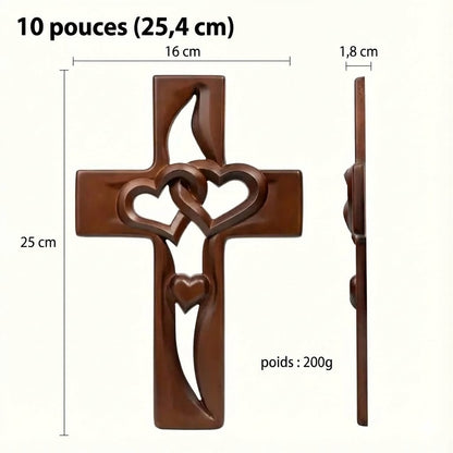Cadeau de mariage sculpté à la main : Cœurs entrelacés