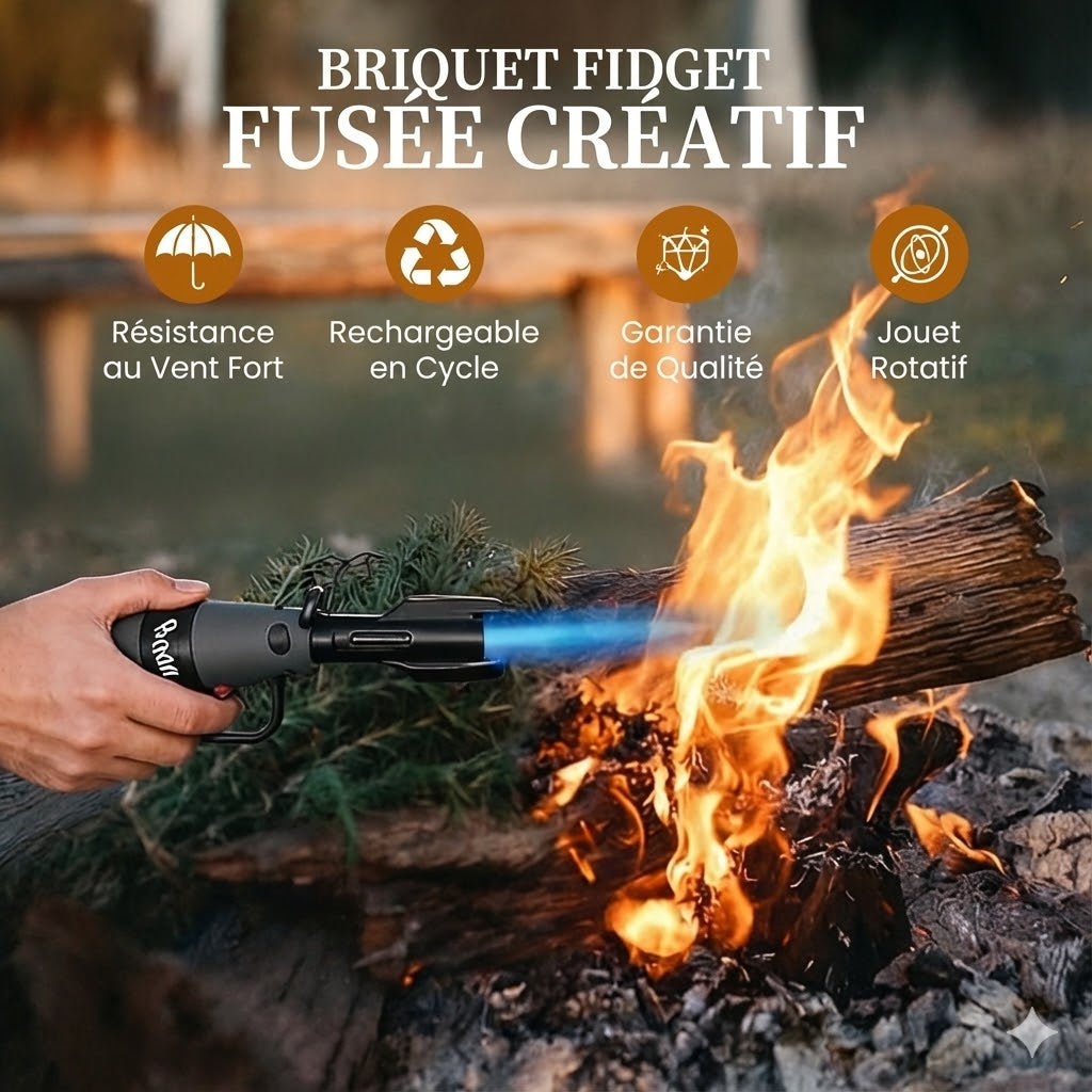 Briquet anti-stress fusée créatif