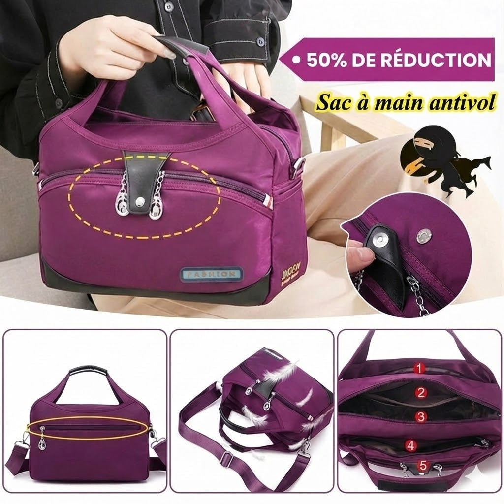 Sac bandoulière antivol tendance