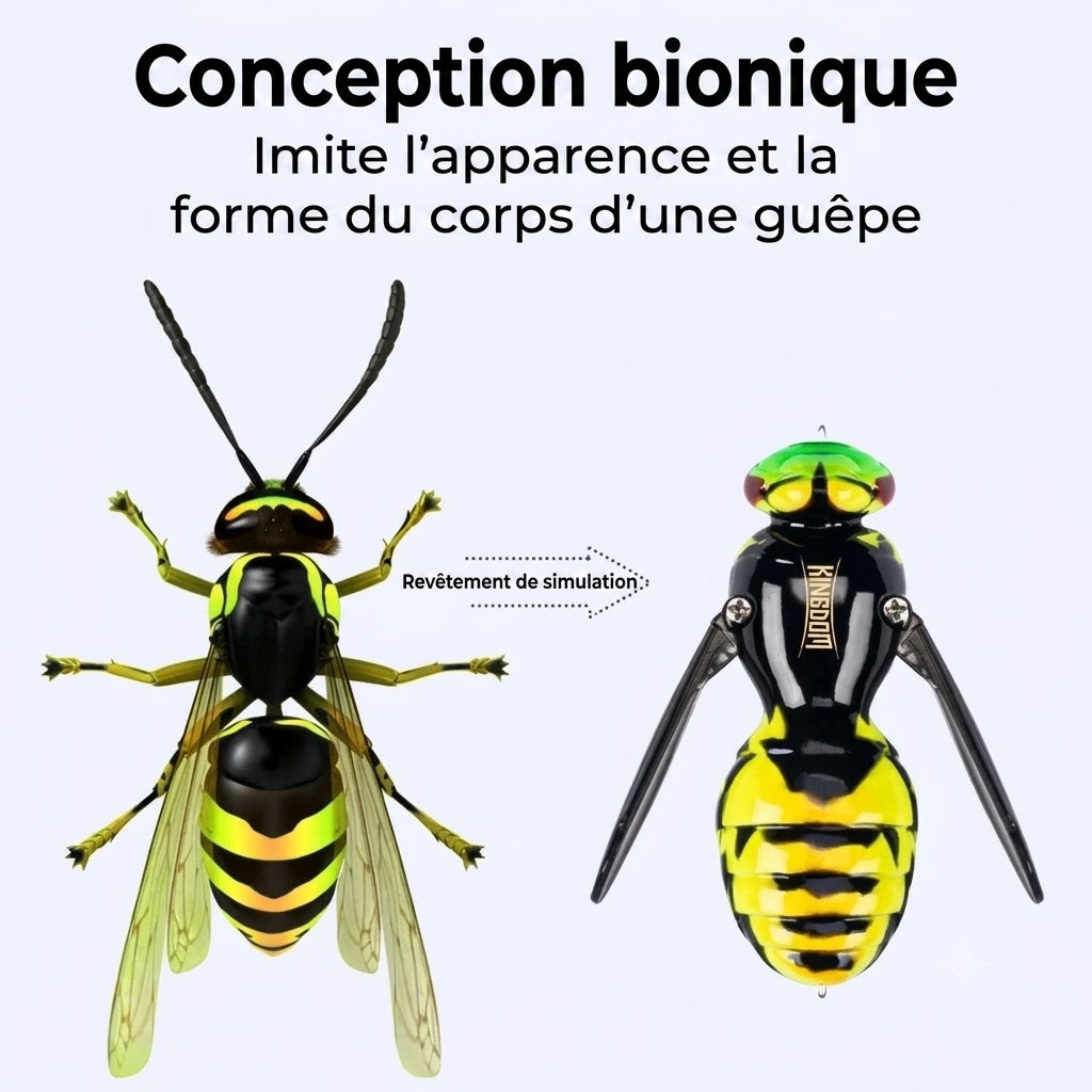 Leurre flottant en forme de guêpe