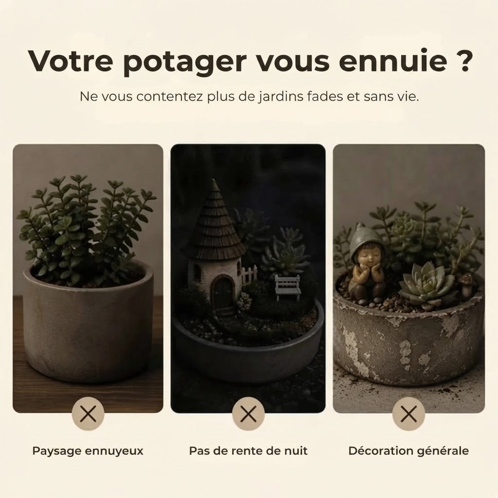 Mini lanternes lumineuses pour plantes lot de 7
