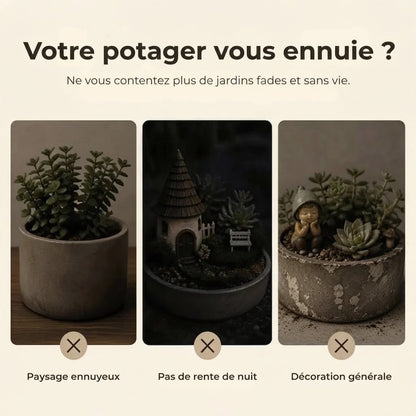 Mini lanternes lumineuses pour plantes lot de 7