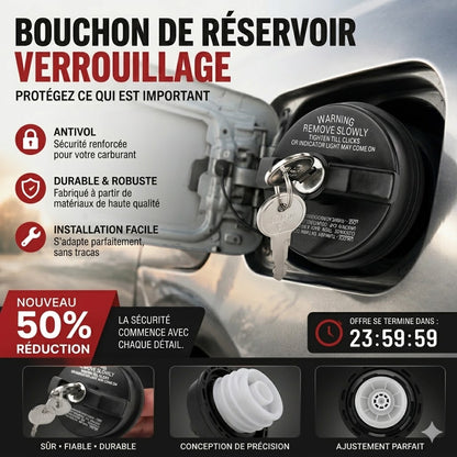 Bouchon de réservoir verrouillable avec clé