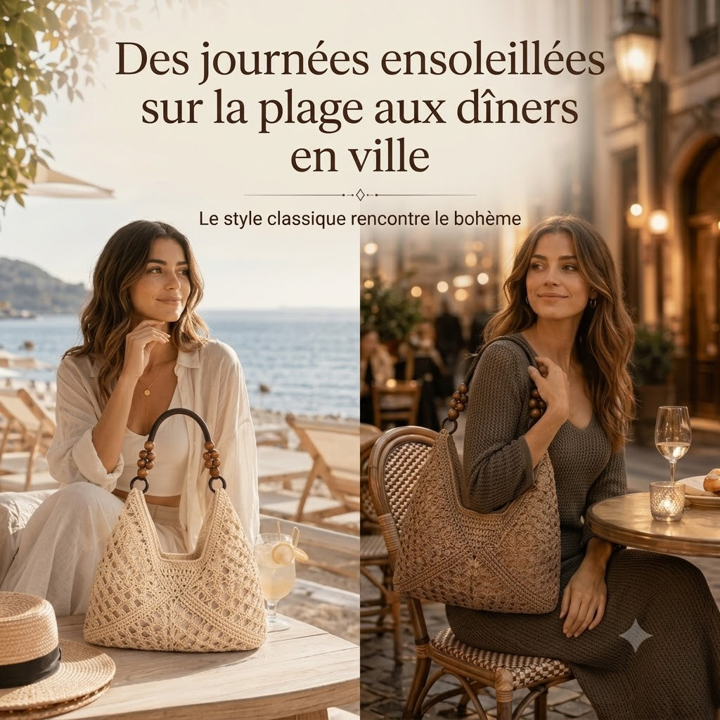 Boho Classic cabas tissé bohème