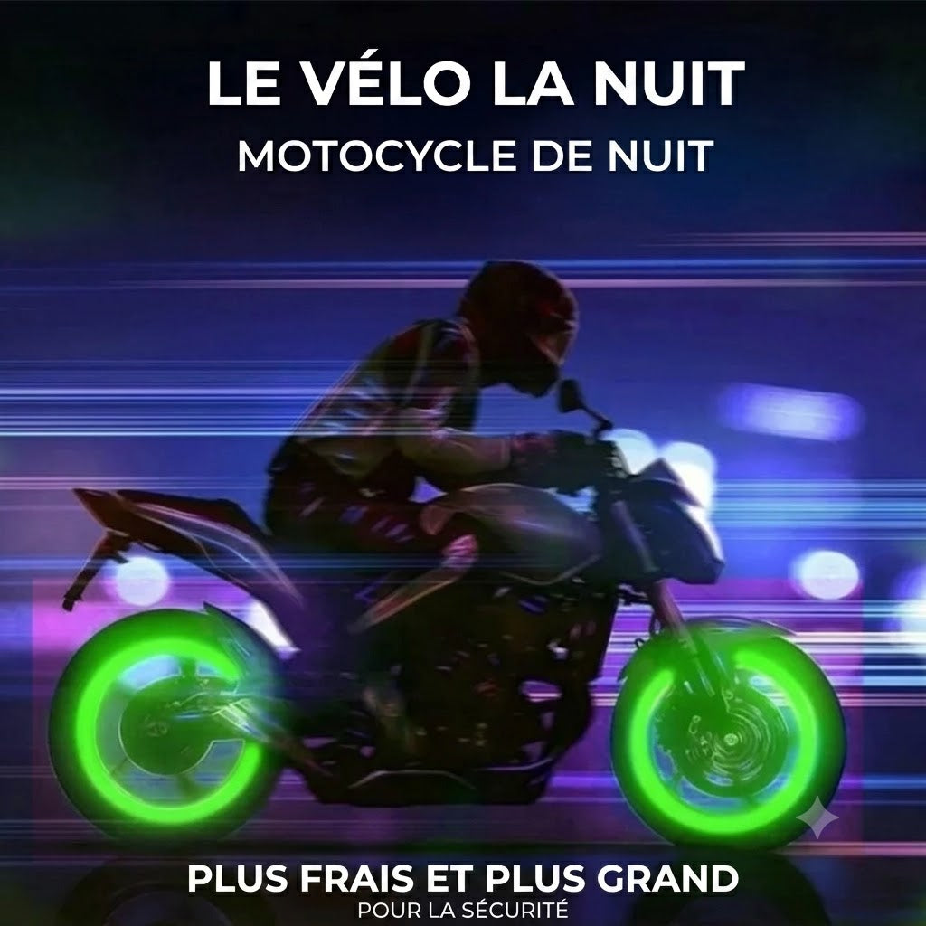 Bouchons de valve lumineux pour voiture et vélo