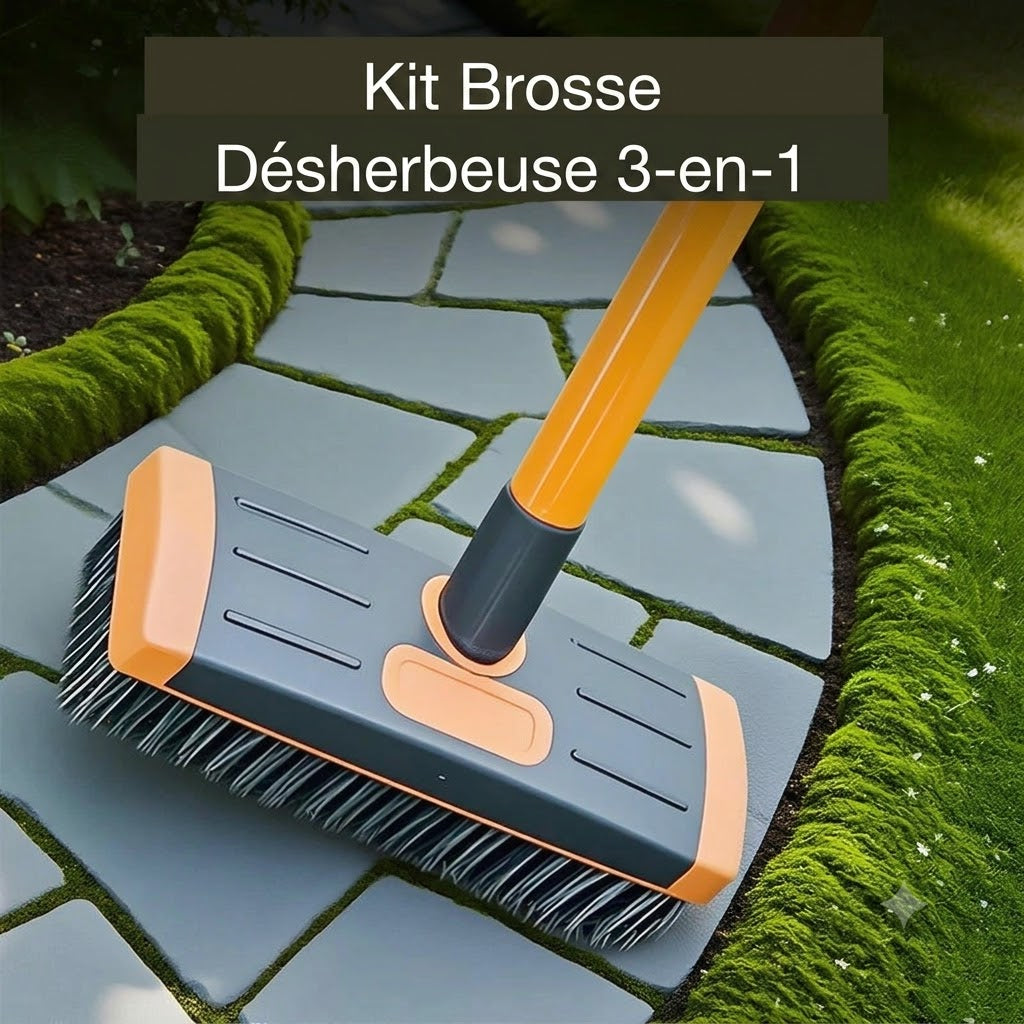 Brosse à joints 3-en-1 pour terrasse et allée
