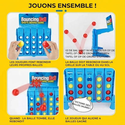Jeu de rebond 4 en ligne avec balles