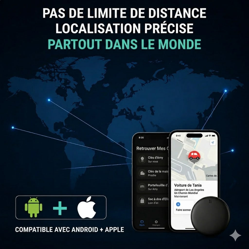 GP90 - Traceur GPS intelligent sans abonnement (Android/Apple)