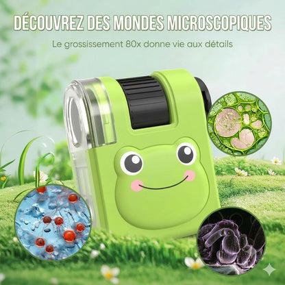 Microscope éducatif portable avec support de téléphone pour enfants