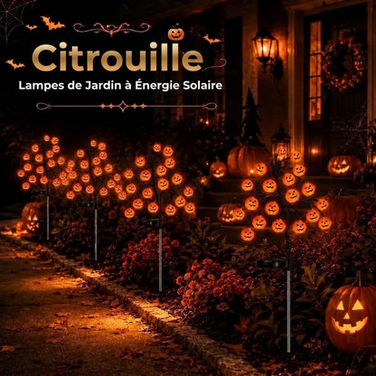 Lampes de jardin solaires en forme de citrouille