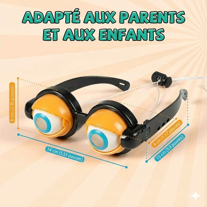 Lunettes amusantes avec mécanisme de clignement des yeux