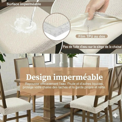Housse de chaise imperméable en jacquard : élégante et antitache