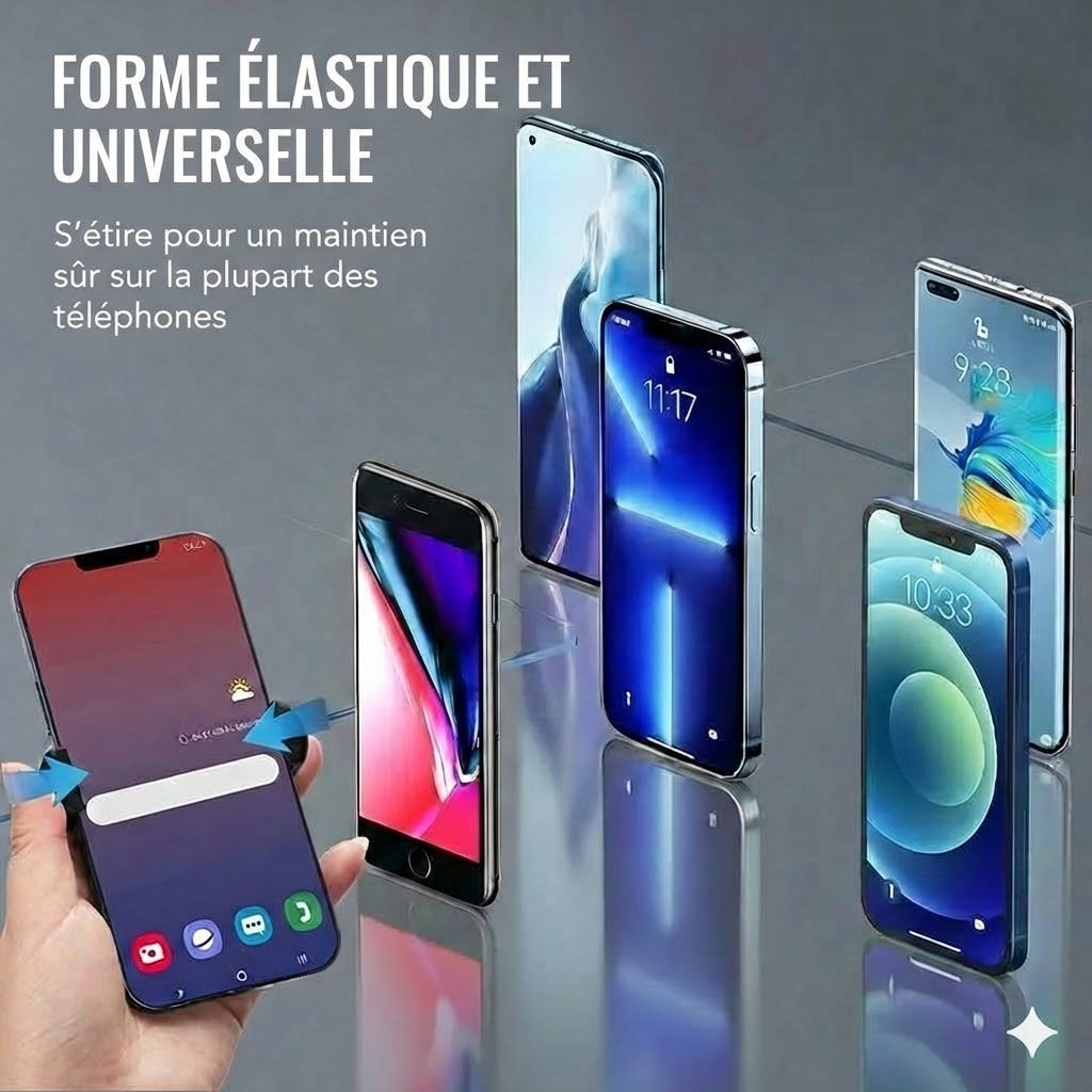 Double bague pour trois doigts avec clip à l'arrière