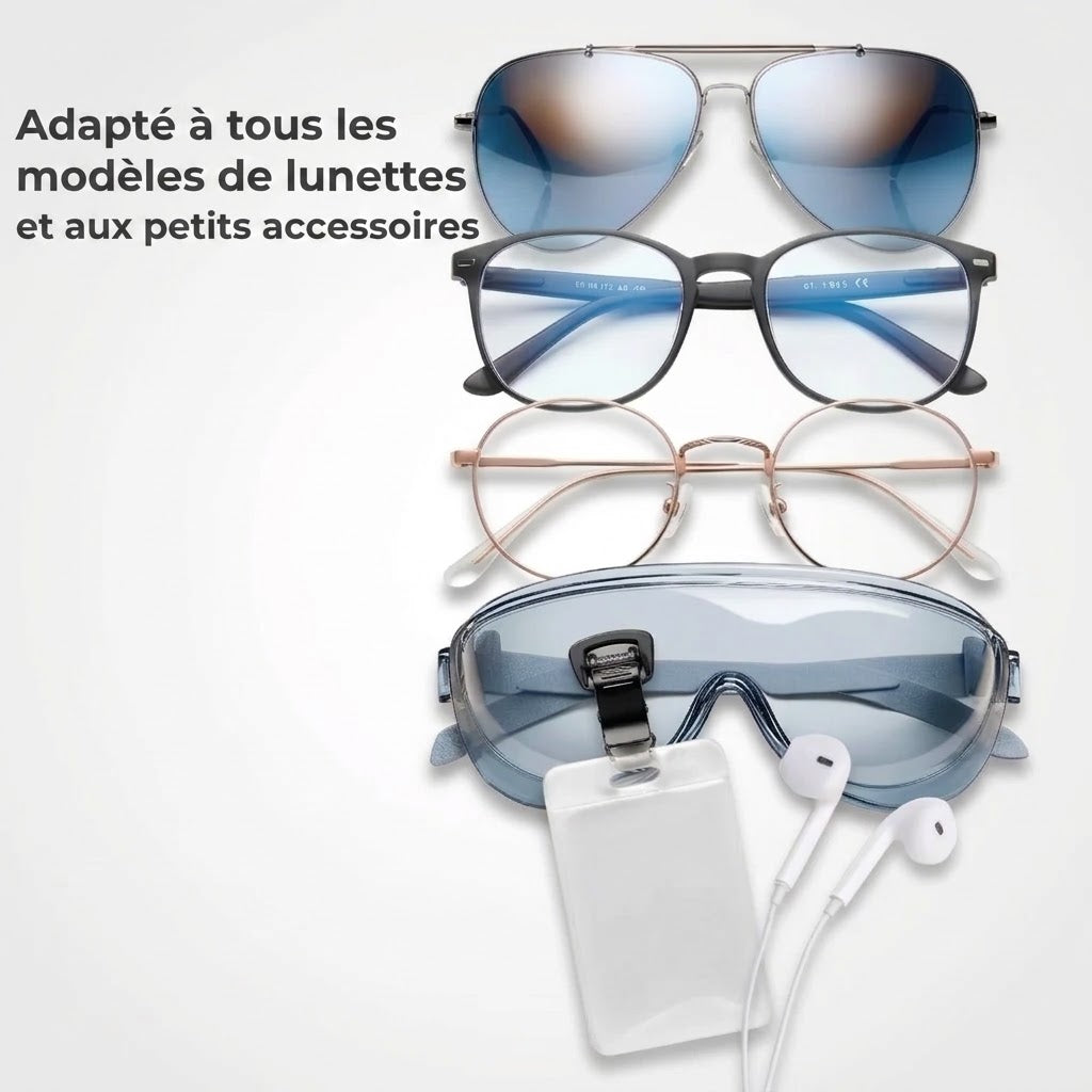 Porte-lunettes magnétique pour vêtements