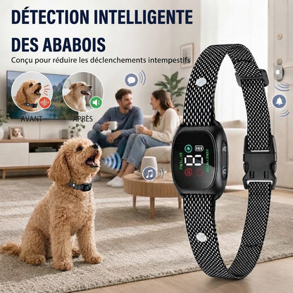 Collier anti-aboiement intelligent pour chiens