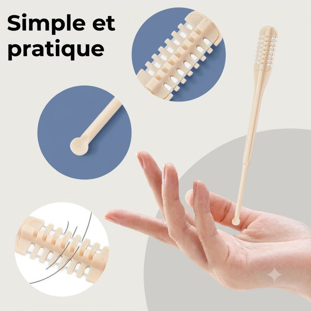 Tondeuse manuelle pour poils du nez et des oreilles – lot de 10