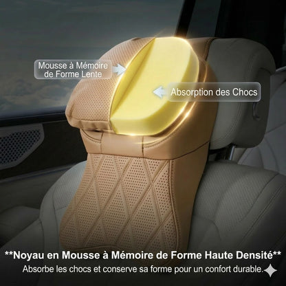 Appuie-tête de voiture en cuir PU de qualité aéronautique