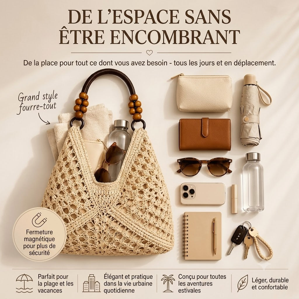 Boho Classic cabas tissé bohème
