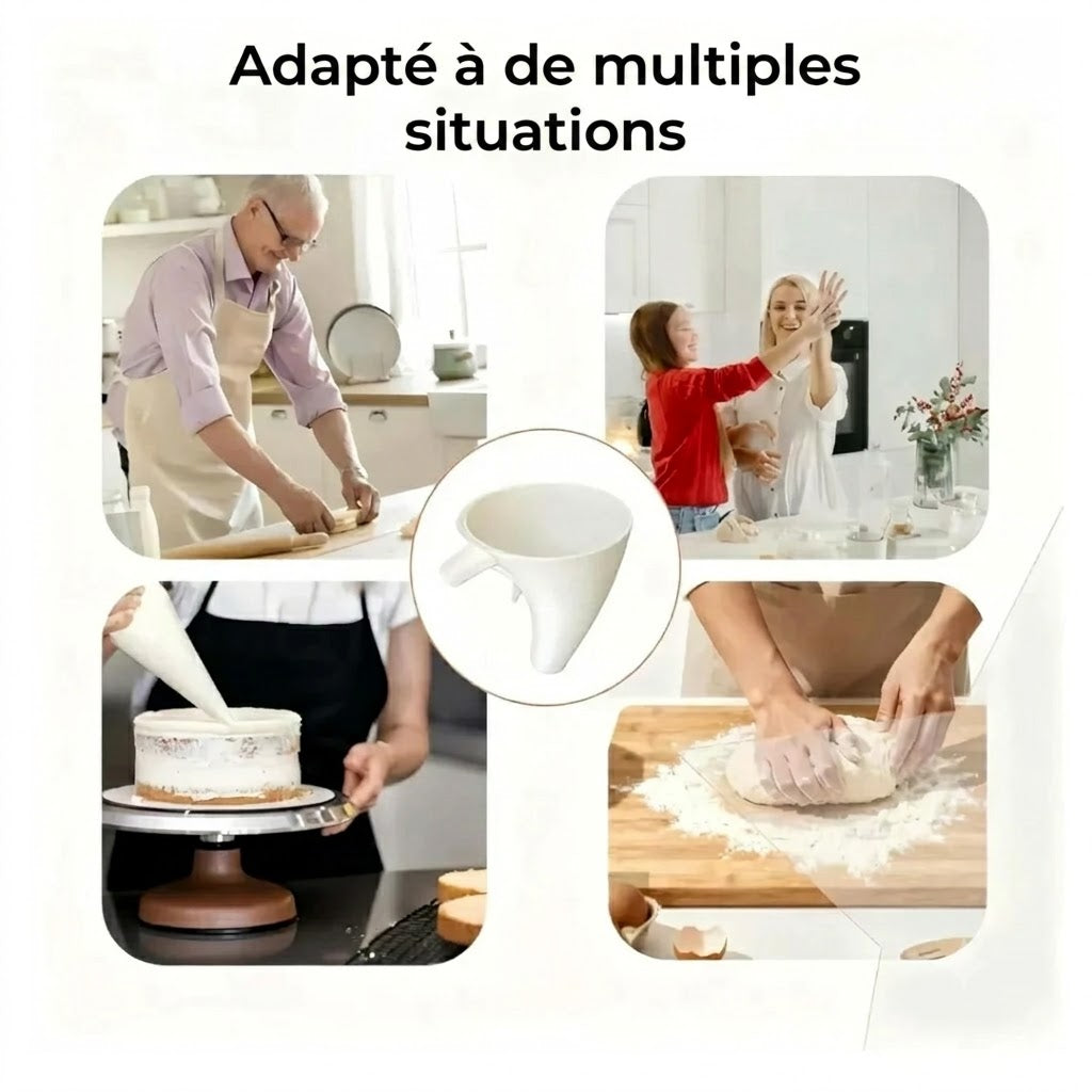 Entonnoir mélangeur pratique – remplissez sans renverser