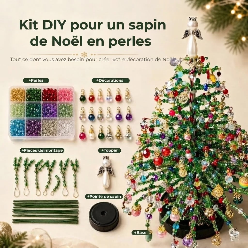 Kit DIY de sapin de Noël en perles