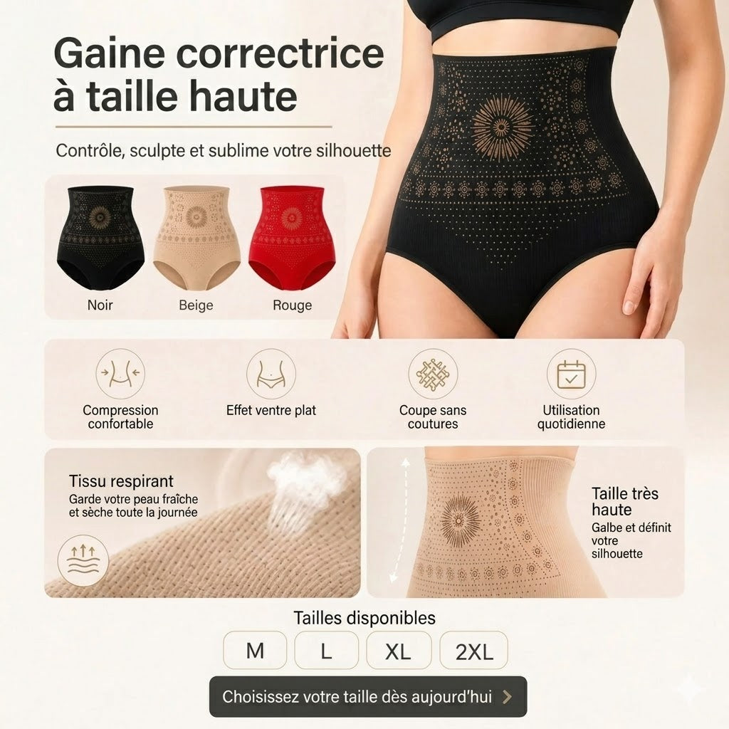 Short sculptant à taille haute