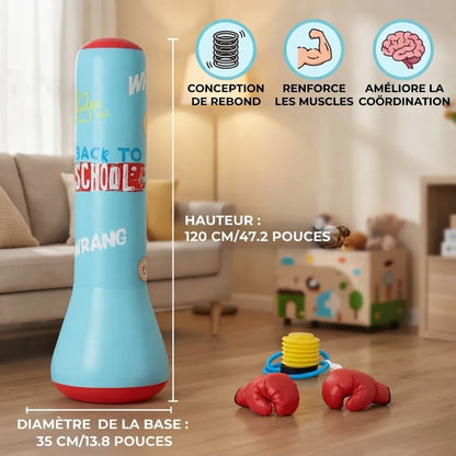 Sac de frappe gonflable pour enfants avec base remplie d’eau