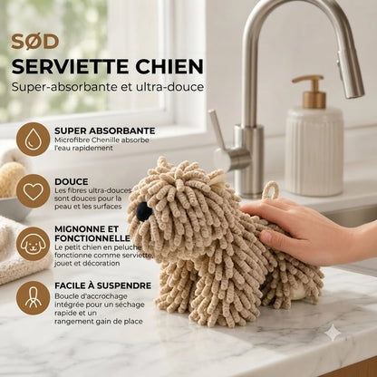 Serviette en microfibre pour chiens