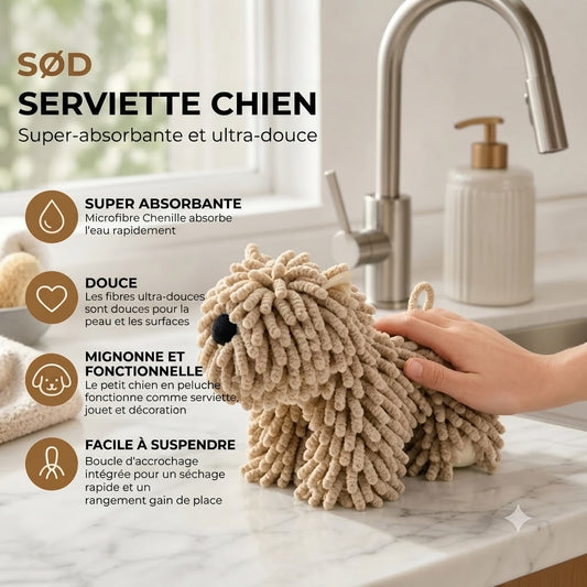 Serviette en microfibre pour chiens