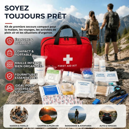 Kit d’urgence de premiers secours – 173 pièces
