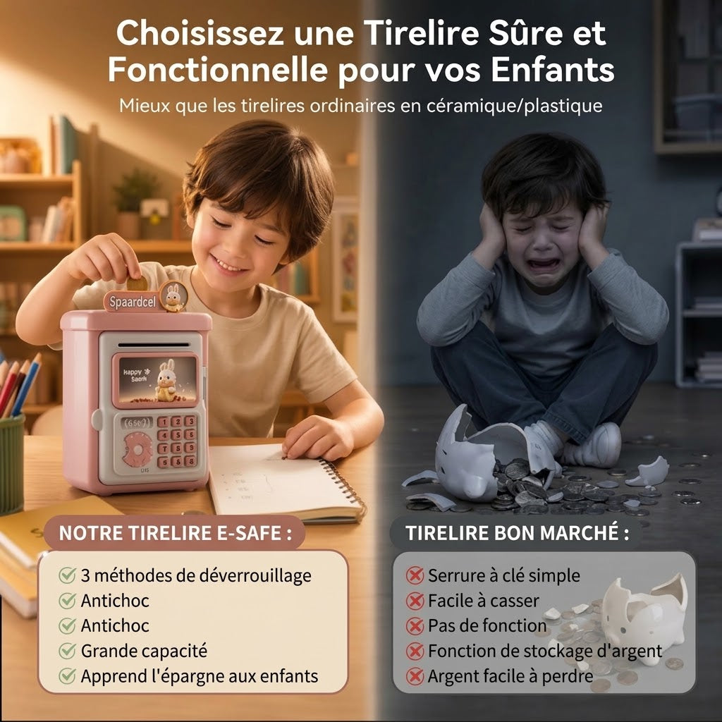 Tirelire distributeur automatique pour enfants avec mot de passe