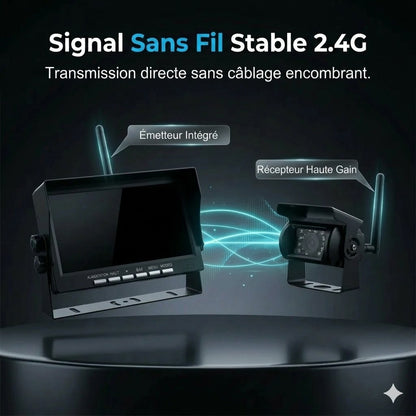 Système de caméra de recul sans fil de haute qualité avec écran large 7 pouces